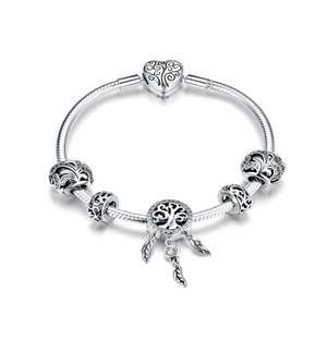 Silver Tree of Life Dream Catcher Bracelet