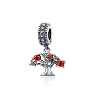 Red Tree Of Life Dangle Charm