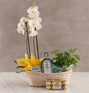 Mint and Gin Orchid Birthday Hamper