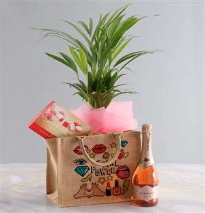Areca Bamboo Planter And Goodie Tote Bag
