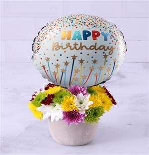 Mixed Sprays and Birthday Balloon