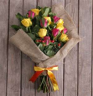 Hessian Rose Mix