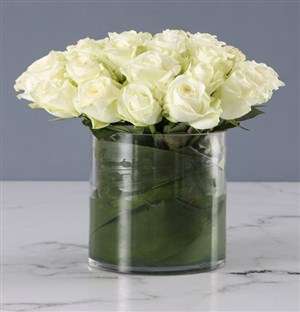 Pure White Rose Arrangement