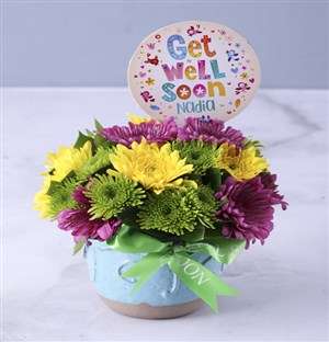 Personalised Get Well Soon Spray Pot