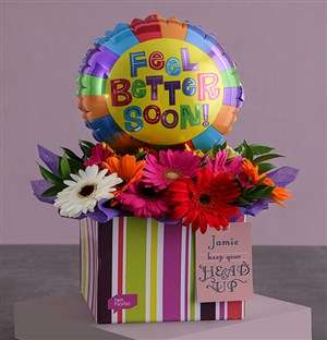 Personalised Feel Better Arrangement In A Box