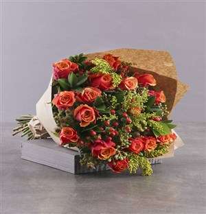 Classic Cherry Brandy Rose Bouquet