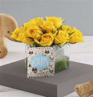 Yellow Rose Gift For Beautiful Baby
