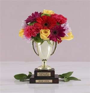 Personalised Girlfriend Trophy Arrangement