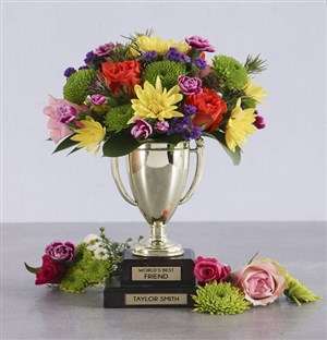 Personalised Best Friend Trophy Arrangement