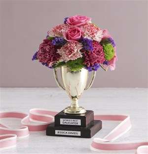 Personalised Best Daughter Trophy Arrangement