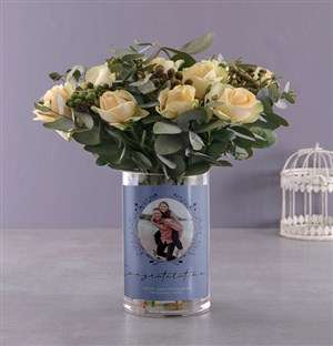 Divine Roses in Photo Vase