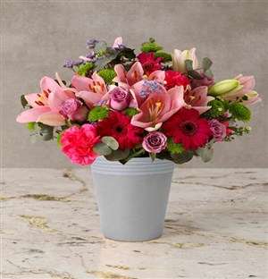 Candyfloss Pink Mixed Blooms Arrangement