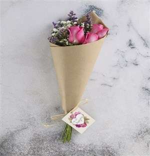 Perfect Pink Roses With A Tag