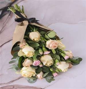 Peach and Cream Petal Bouquet