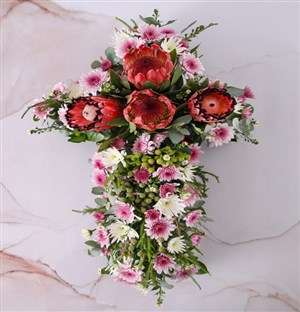 Protea Sympathy Cross