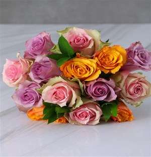 Stunning Sunset Rose Bouquet