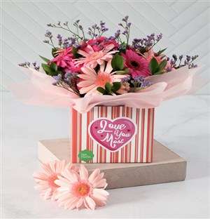 Perfect Pink Love You Gerbera Arrangement