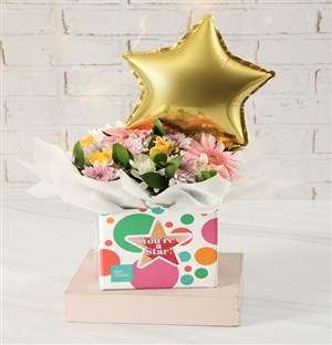 You Are A Star Balloon And Flower Arrangement
