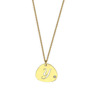 MeMi Yellow Gold and Diamond Pebble Bracelet