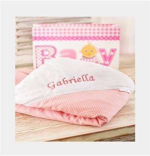 Personalised Baby Picnic Blanket Pink