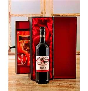 Personalised Wine and Cote Dor Chocolates