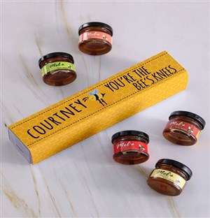 Personalised Bees Knees Honey Jars Set