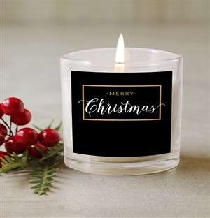 Personalised Gold Framed Candle