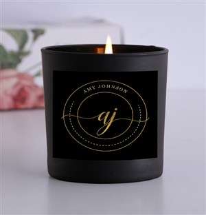 Personalised Gold Initial Candle