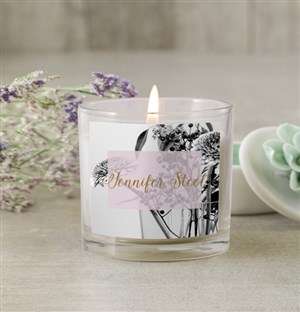 Personalised Vintage Flower Candle