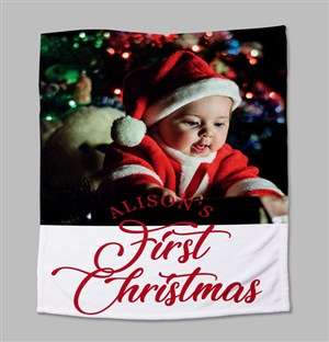 Personalised First Christmas Photo Blanket