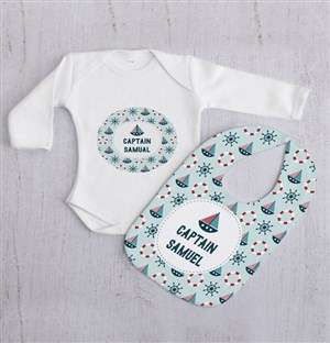 Personalised Sailor Baby Gift Set