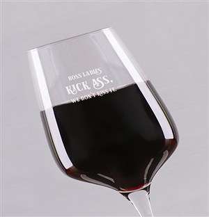 Personalised Boss Ladies Wine Glass