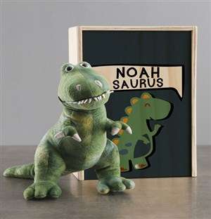Personalised Dinosaur Teddy And Crate