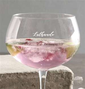 Personalised Let The Good Times Be Gin Glass