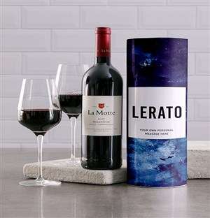 Personalised Shades of Blue Wine Tube