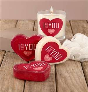 Personalised I Love You Soap Hamper