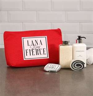 Personalised Fierce Red Cosmetic Bag