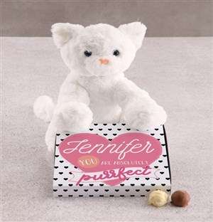 Personalised Purrfect  Cat Teddy With Chocs Hamper