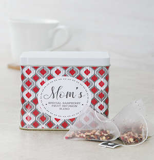 Personalised Raspberry Fruit Infusion Moms Tea Tin