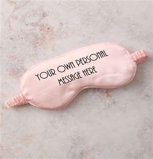 Personalised Message Pink Eye Mask
