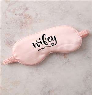 Personalised Wifey Pink Eye Mask