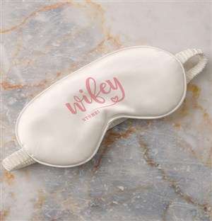 Personalised Wifey White Eye Mask