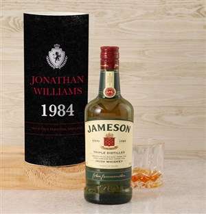Personalised Jameson Irish Whiskey Crest Tube