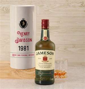Personalised Jameson Vintage Whiskey Crest Tube