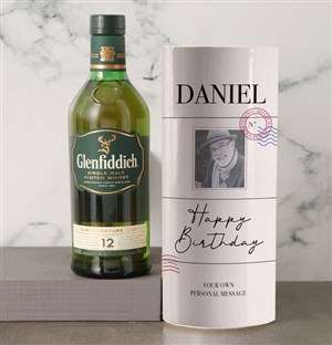 Personalised Glenfiddich Vintage Photo Tube