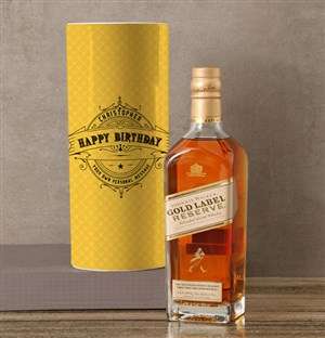 Personalised Johnnie Walker Whisky Deco Tube
