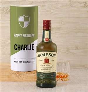 Personalised Jameson Whiskey Modern Tube