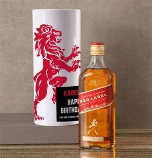 Personalised Johnnie Walker Whisky Lion Tube