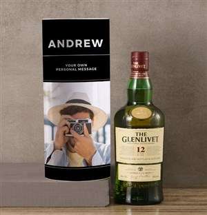 Personalised Glenlivet Whisky Photo Tube