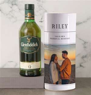 Personalised Glenfiddich Whisky Photo Tube
